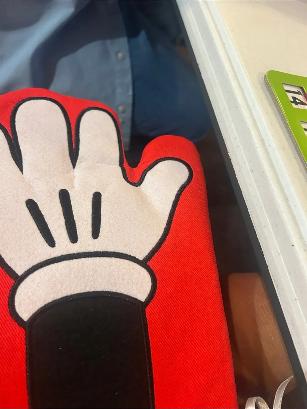 Williams Sonoma Kids Red Cartoon Hand Oven Mitts